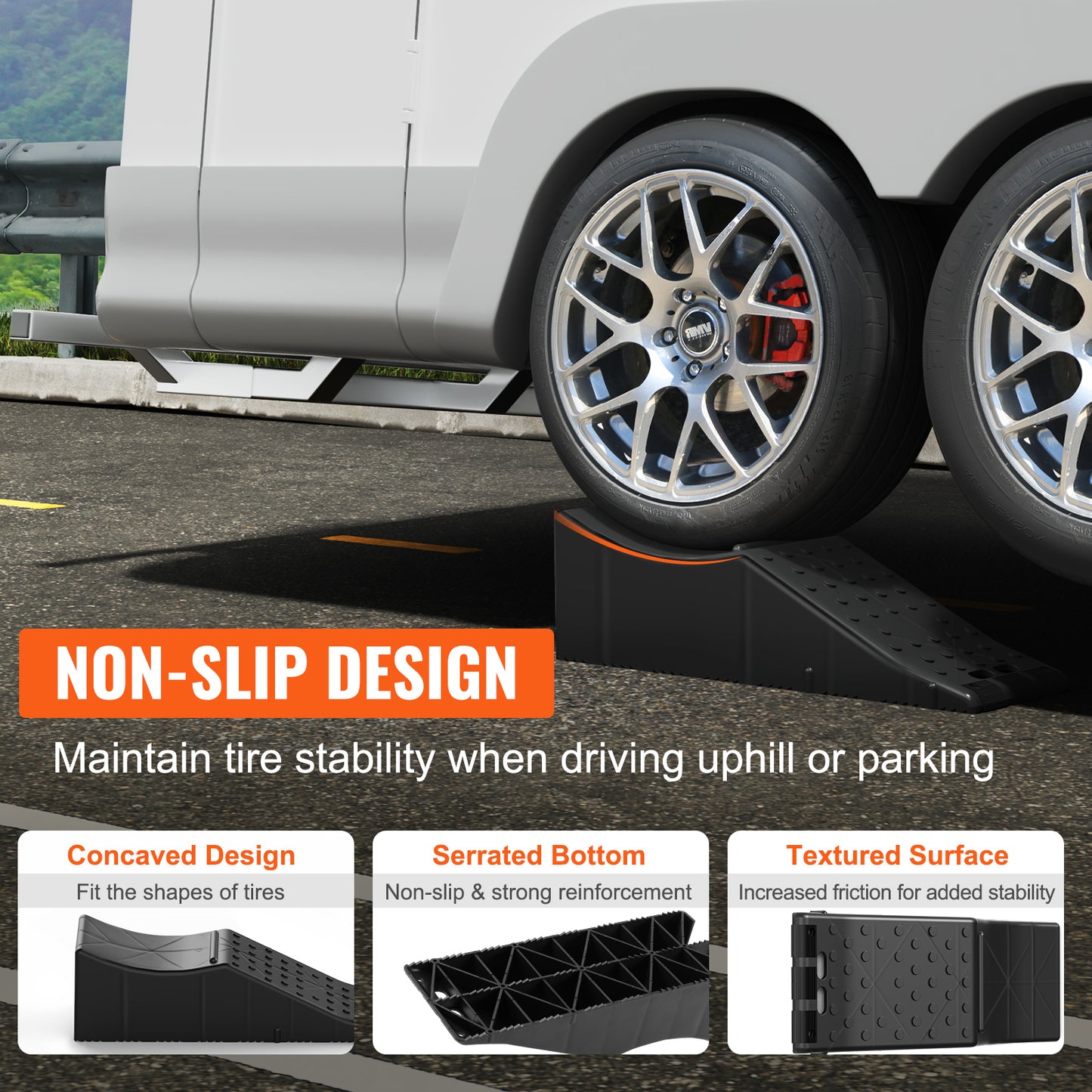 Car Service Ramp, 20000 Lbs 10 Ton Loading Capacity, Lift Car Ramp, Low Profile Plastic Tire Ramp, Heavy Duty Truck Ramp For Oil Changes Wheels, Lift Vehicle Maintenance,
